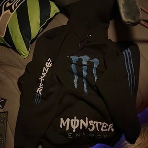 Men’s monster energy sweatshirt blue logo